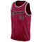 Custom Maroon White Pinstripe Black-White Authentic Basketball Jersey