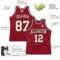 Custom Maroon Cream-Black Authentic Throwback Basketball Jersey