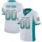 miami_0045 Custom White Aqua-Orange Drift Fashion Football Jersey