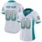 miami_0046 Custom White Aqua-Orange Drift Fashion Football Jersey