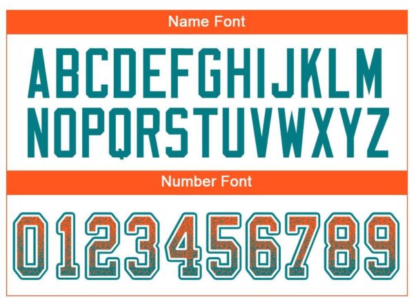 miami_0047-3 Custom Orange Aqua-White Drift Fashion Football Jersey