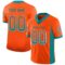 miami_0047 Custom Orange Aqua-White Drift Fashion Football Jersey