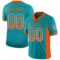 miami_0049 Custom Aqua Orange-White Drift Fashion Football Jersey
