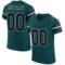 midnight_green_0001 Custom Midnight Green Black-White Mesh Authentic Football Jersey