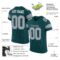midnight_green_0002-1 Custom Midnight Green Light Gray-White Mesh Authentic Football Jersey