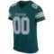midnight_green_0002-2 Custom Midnight Green Light Gray-White Mesh Authentic Football Jersey