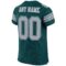 midnight_green_0002-3 Custom Midnight Green Light Gray-White Mesh Authentic Football Jersey