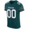midnight_green_0004-2 Custom Midnight Green White-Black Mesh Authentic Football Jersey