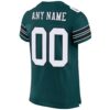 midnight_green_0004-3 Custom Midnight Green White-Black Mesh Authentic Football Jersey