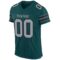 midnight_green_0005-2 Custom Midnight Green Light Gray-Black Mesh Authentic Football Jersey
