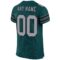 midnight_green_0005-3 Custom Midnight Green Light Gray-Black Mesh Authentic Football Jersey