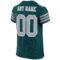 midnight_green_0006-3 Custom Midnight Green Gray-White Mesh Authentic Football Jersey