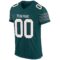midnight_green_0007-2 Custom Midnight Green White-Black Mesh Authentic Football Jersey
