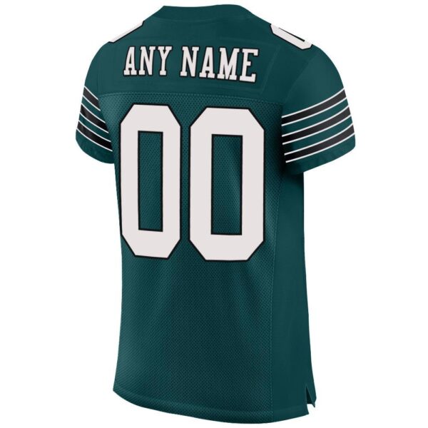 midnight_green_0007-3 Custom Midnight Green White-Black Mesh Authentic Football Jersey