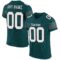 midnight_green_0007 Custom Midnight Green White-Black Mesh Authentic Football Jersey