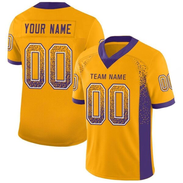 minnesota_0057 Custom Gold Purple-White Drift Fashion Football Jersey