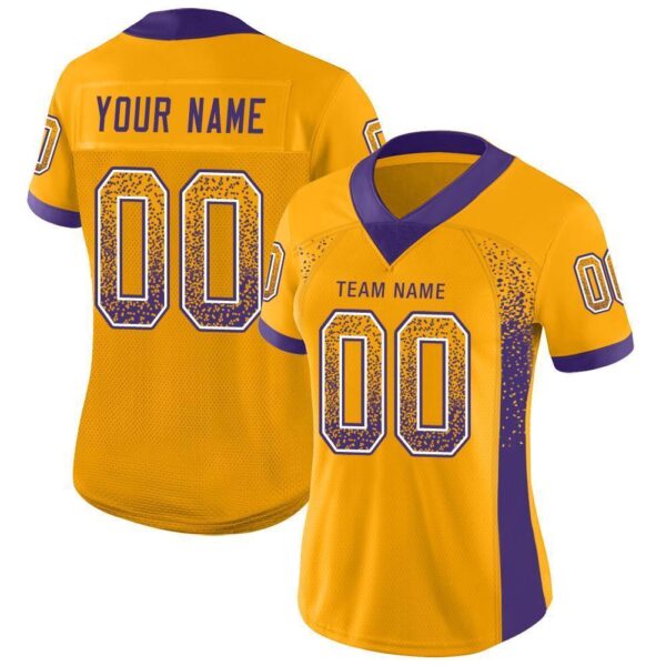 minnesota_0058 Custom Gold Purple-White Drift Fashion Football Jersey