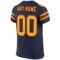 Custom Navy Gold-Red Mesh Authentic Football Jersey