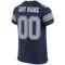 Custom Navy Gray-White Mesh Authentic Football Jersey