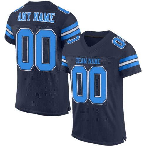 navy_0007_16c4a0ba-90ed-4bd6-b89b-898092818658 Custom Navy Powder Blue-White Mesh Authentic Football Jersey