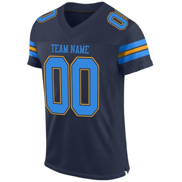 navy_0009-2 Custom Navy Powder Blue-Gold Mesh Authentic Football Jersey