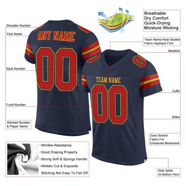 navy_0010-1 Custom Navy Scarlet-Gold Mesh Authentic Football Jersey