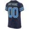 Custom Navy Powder Blue-Gold Mesh Authentic Football Jersey