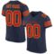 Custom Navy Scarlet-Gold Mesh Authentic Football Jersey