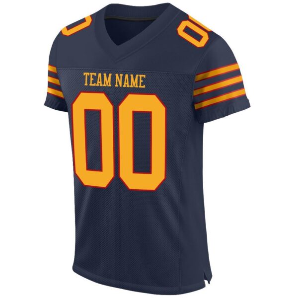 navy_0020-2 Custom Navy Gold-Red Mesh Authentic Football Jersey