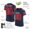 navy_0021-1 Custom Navy Red-White Mesh Authentic Football Jersey