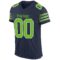 navy_0023-2 Custom Navy Neon Green-White Mesh Authentic Football Jersey