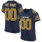 navy_0027 Custom Navy Old Gold-White Mesh Authentic Football Jersey