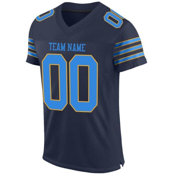 navy_0028-2 Custom Navy Powder Blue-Gold Mesh Authentic Football Jersey