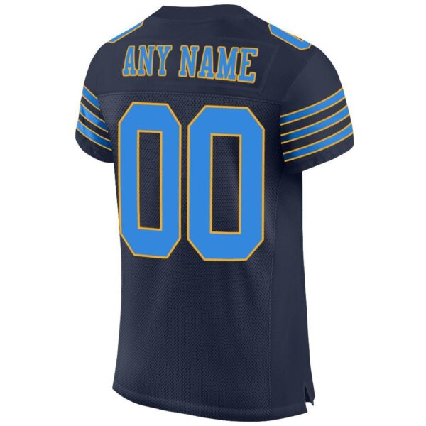 navy_0028-3 Custom Navy Powder Blue-Gold Mesh Authentic Football Jersey