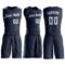 Custom Navy White Round Neck Suit Basketball Jersey