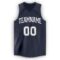 Custom Navy White V-Neck Basketball Jersey