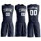 Custom Navy White Round Neck Suit Basketball Jersey