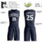 Custom Navy White Round Neck Suit Basketball Jersey