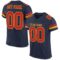 navy_0084 Custom Navy Scarlet-Gold Mesh Authentic Football Jersey