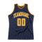Custom Navy Gold-White Authentic Throwback Basketball Jersey