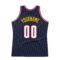 Custom Navy White-Maroon Authentic Throwback Basketball Jersey