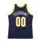 Custom Navy White-Gold Authentic Throwback Basketball Jersey