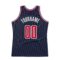 Custom Navy Red-White Authentic Throwback Basketball Jersey