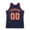 Custom Navy Old Gold-Red Authentic Throwback Basketball Jersey