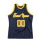 Custom Navy Gold-White Authentic Throwback Basketball Jersey