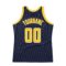 Custom Navy Gold-White Authentic Throwback Basketball Jersey