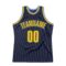 Custom Navy Gold-Light Blue Authentic Throwback Basketball Jersey