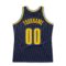 Custom Navy Gold-Light Blue Authentic Throwback Basketball Jersey