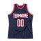 Custom Navy White-Red Authentic Throwback Basketball Jersey
