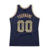 Custom Navy Camo-Old Gold Authentic Throwback Basketball Jersey
